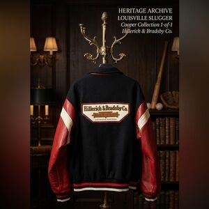 Rare Louisville Slugger Cooper Collection Varsity Jacket Hillerich & Bradsby L